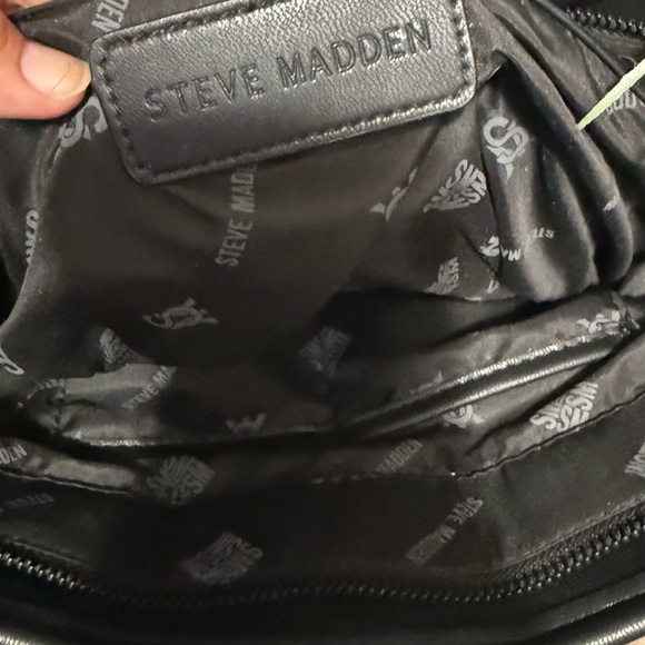 Steve Madden Quilted Black Tote with Chain Straps - Picture 6 of 6